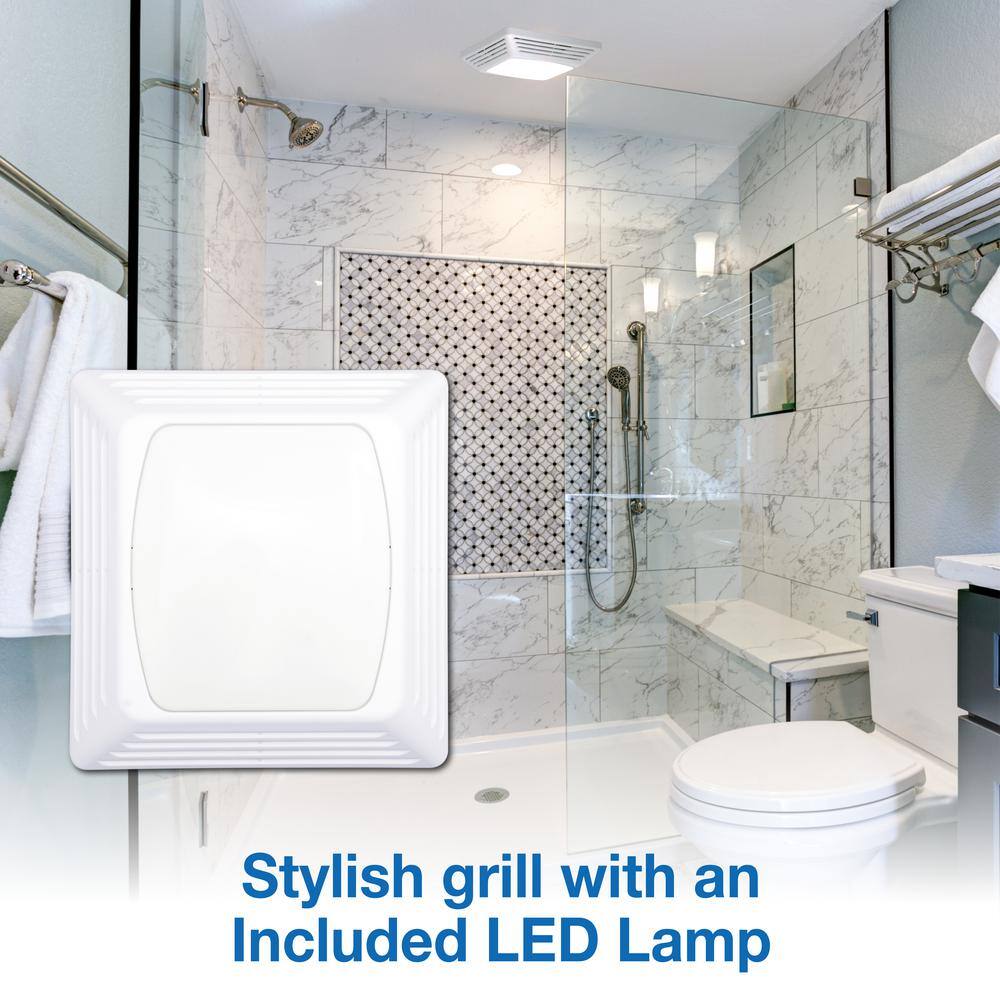 Air King BFQL70 ENERGY STAR Certified Snap-In Installation Quiet 70 CFM Bathroom Exhaust Fan with LED light7