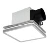 Akicon AK1314K2-S Bathroom Exhaust Fan with Light, Dimmable 3CCT LED Light with Night Light, 80 CFM, 2-Sones, Square, Silver