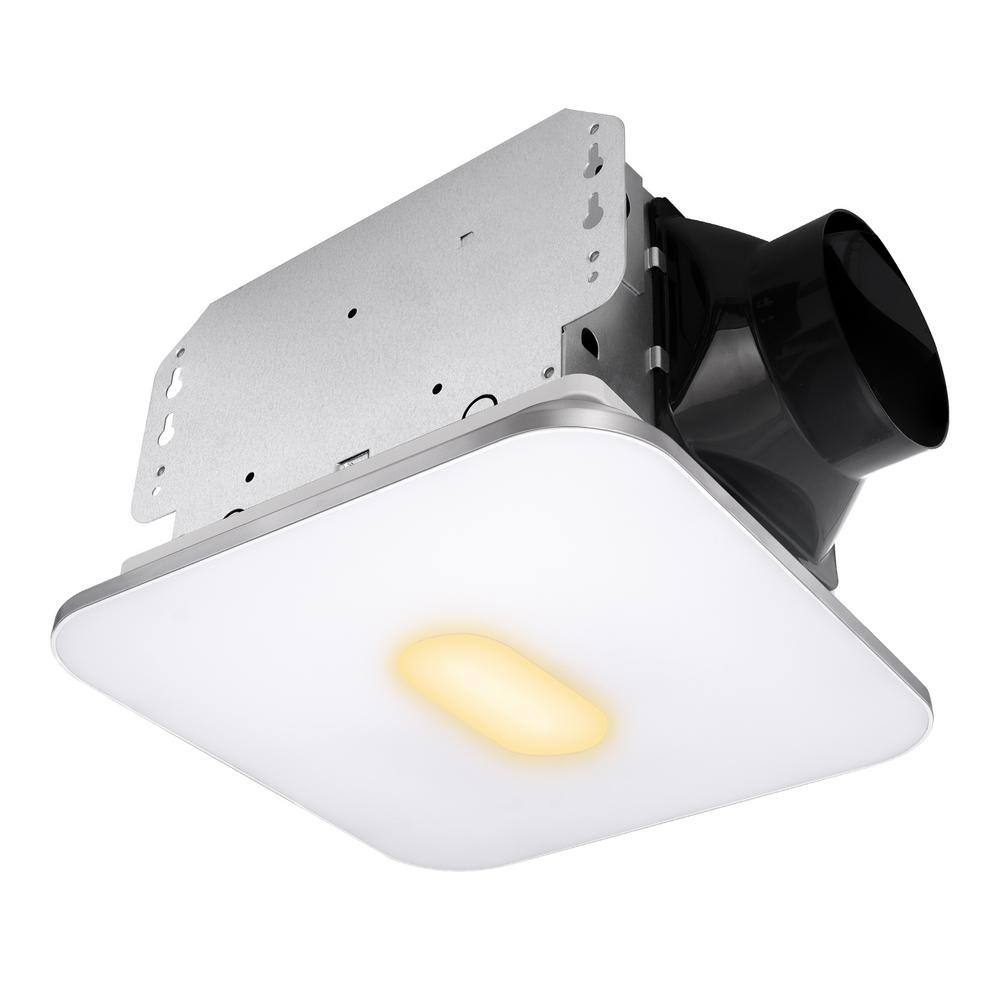 Akicon AK1390N1-S Decorative Silver Fan Speed 90 CFM Ceiling Bathroom Exhaust Fan with 18-Watt Dimmable 3CCT LED Light Akicon AK1390N1-S Decorative Silver Fan Speed 90 CFM Ceiling Bathroom Exhaust Fan with 18-Watt Dimmable 3CCT LED Light
