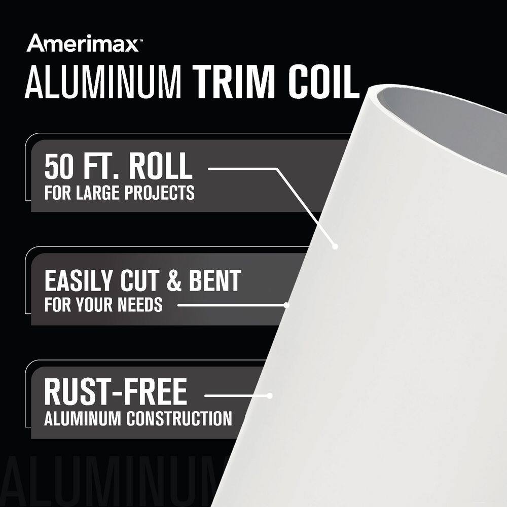 Amerimax Home Products 69124182 24 in. x 50 ft. Bright White Aluminum Trim Coil1