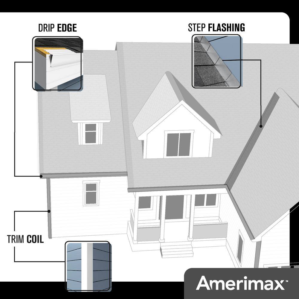 Amerimax Home Products 69124182 24 in. x 50 ft. Bright White Aluminum Trim Coil5