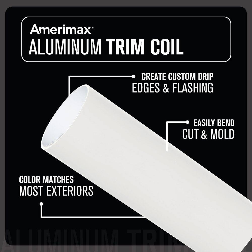 Amerimax Home Products 6912484 24 in. x 50 ft. Snow White over Snow White Aluminum Trim Coil2
