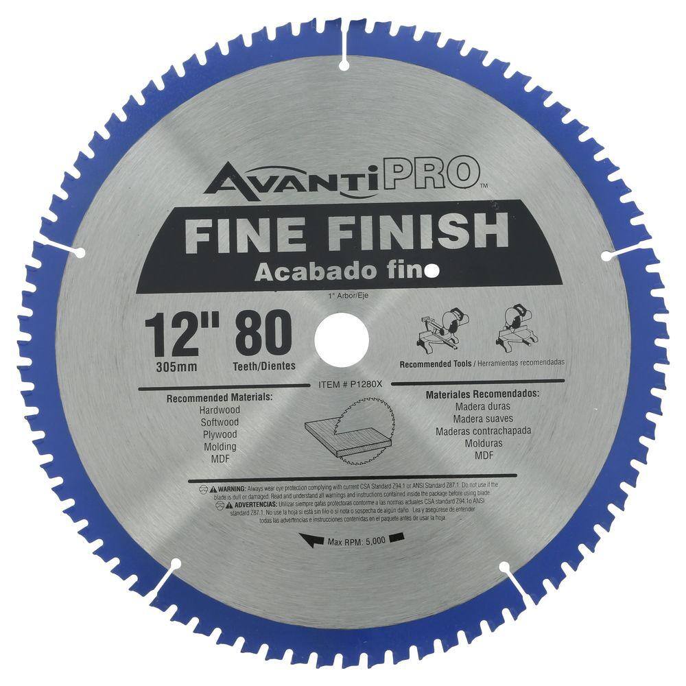 Avanti Pro P128080PP 12 in. x 80-Tooth Fine Finish Circular Saw Blade (2-Pack)1