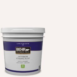 BEHR PREMIUM PLUS 55802 2 gal. Ultra Pure White Ceiling Flat Interior Paint