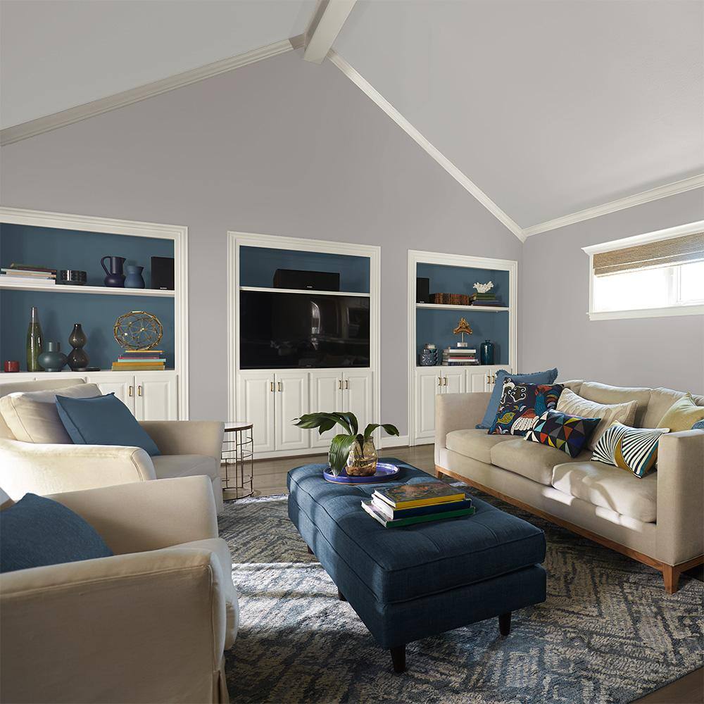 BEHR PREMIUM PLUS 55802 2 gal. Ultra Pure White Ceiling Flat Interior Paint4