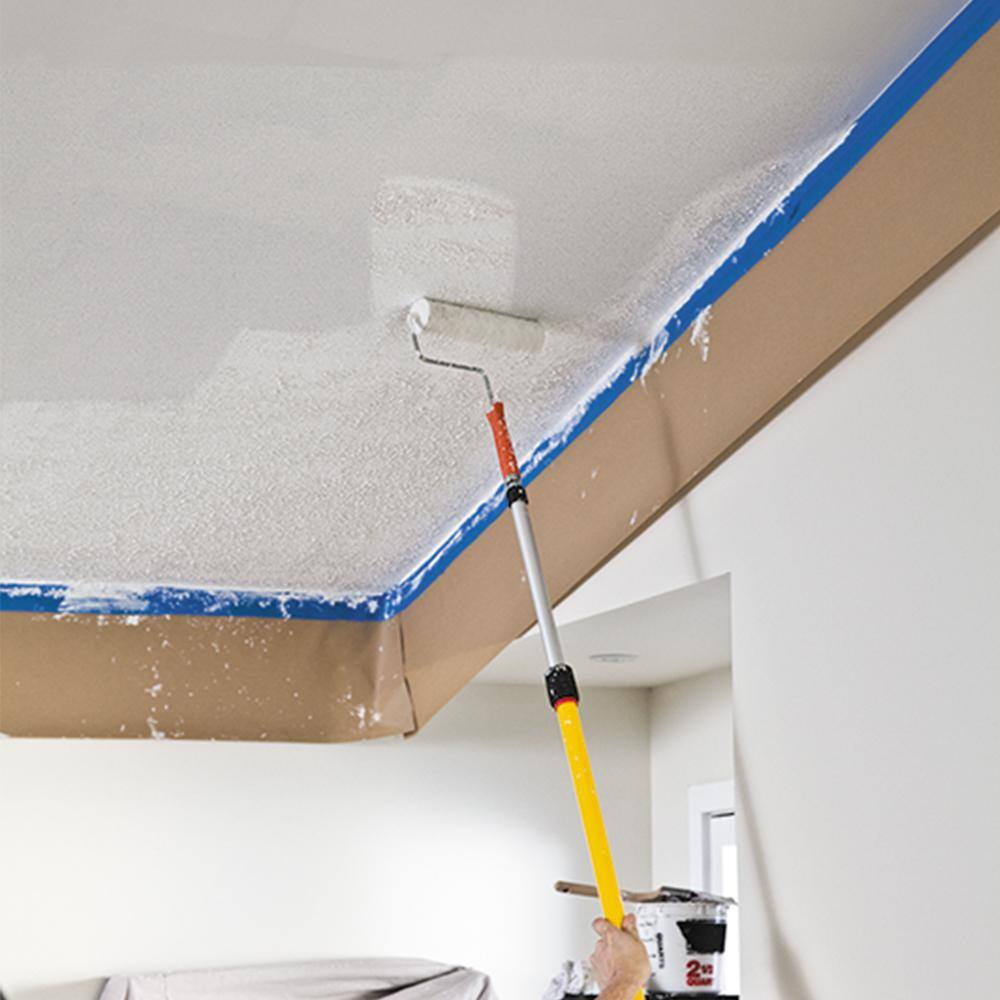 BEHR PREMIUM PLUS 55802 2 gal. Ultra Pure White Ceiling Flat Interior Paint8