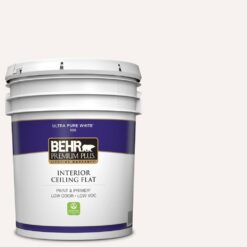 BEHR PREMIUM PLUS 55805 5 gal. Ultra Pure White Ceiling Flat Interior Paint