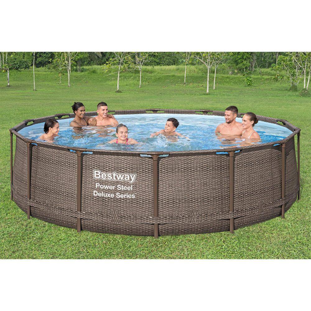 Bestway 15123E-HD Power Steel Deluxe Series 14 ft. x 42 in. Round Pool Set3