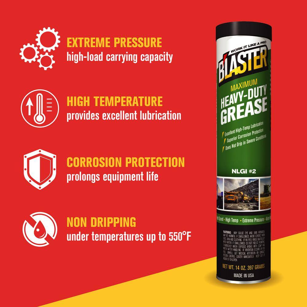 Blaster GR-14C-HDG 14 oz. Maximum Heavy-Duty Grease Cartridge for Grease Gun (Pack of 20)1