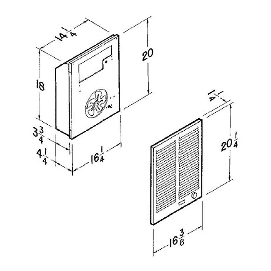 Broan-NuTone 198 16-13 32 in. x 20-19 64 in. 4,000-Watt High-Capacity Wall Heater in White0