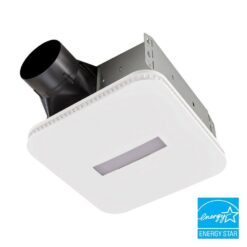 Broan-NuTone AER80CCTK 80 CFM Ceiling Bathroom Exhaust Fan with CCT LED Light CleanCover Grille, ENERGY STAR