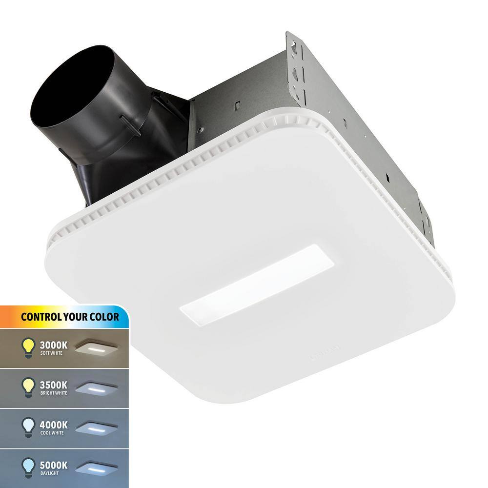 Broan-NuTone AER80CCTK 80 CFM Ceiling Bathroom Exhaust Fan with CCT LED Light CleanCover Grille, ENERGY STAR9