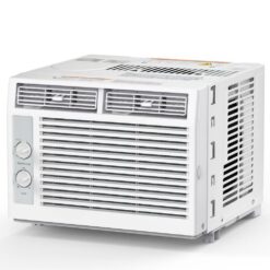 COWSAR 5,000 BTU 115V Window Air Conditioner Cools 150 sq. ft. with 2-Speed Fan in White
