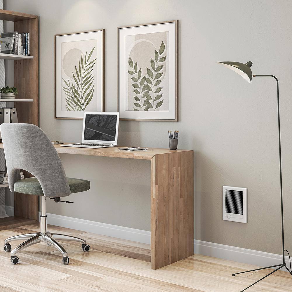 Cadet CSC101TW 120-volt 1,000-watt Com-Pak In-wall Fan-forced Electric Heater in White with Thermostat-