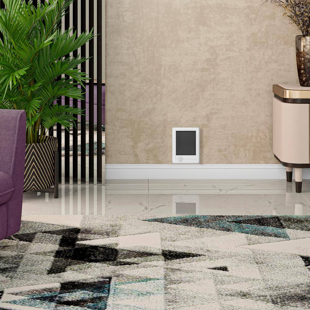 Cadet CSC101TW 120-volt 1,000-watt Com-Pak In-wall Fan-forced Electric Heater in White with Thermostat8