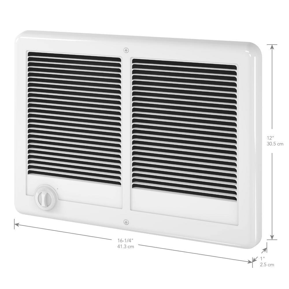 Cadet CSTC402TW 240 208-volt 4,000 3,000-watt Com-Pak Twin In-wall Fan-forced Electric Heater in White with Thermostat0