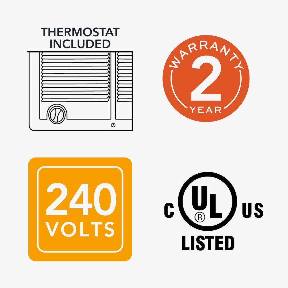 Cadet CSTC402TW 240 208-volt 4,000 3,000-watt Com-Pak Twin In-wall Fan-forced Electric Heater in White with Thermostat12