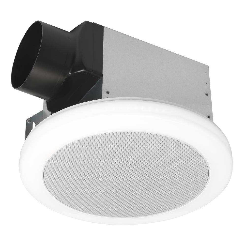 Commercial Electric 7130-18-CE 80 CFM 1.5 Sones Ceiling Bathroom Exhaust Fan with Bluetooth Speaker and Adjustable CCT LED Lights and Night Light Commercial Electric 7130-18-CE 80 CFM 1.5 Sones Ceiling Bathroom Exhaust Fan with Bluetooth Speaker and Adjustable CCT LED Lights and Night Light