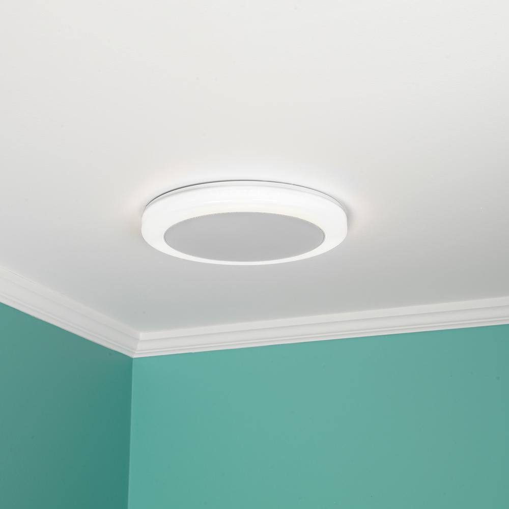 Commercial Electric 7130-18-CE 80 CFM 1.5 Sones Ceiling Bathroom Exhaust Fan with Bluetooth Speaker and Adjustable CCT LED Lights and Night Light0