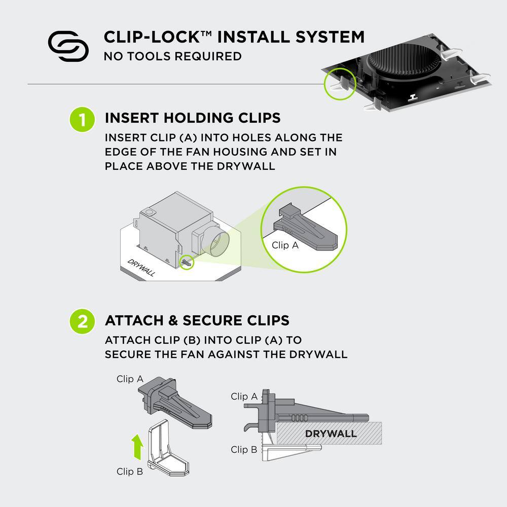 Commercial Electric BF1101 50 CFM Ceiling Mount Room Side Installation Bathroom Exhaust Fan, ENERGY STAR13