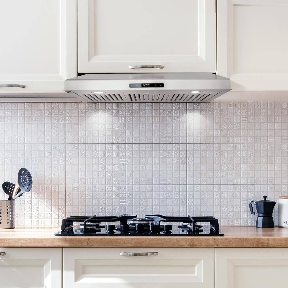 Cosmo COS-KS6U30 30 in. Haven Collection 500 CFM Ducted Under Cabinet Range Hood, Touch Controls, LED Lights, Stainless Steel1