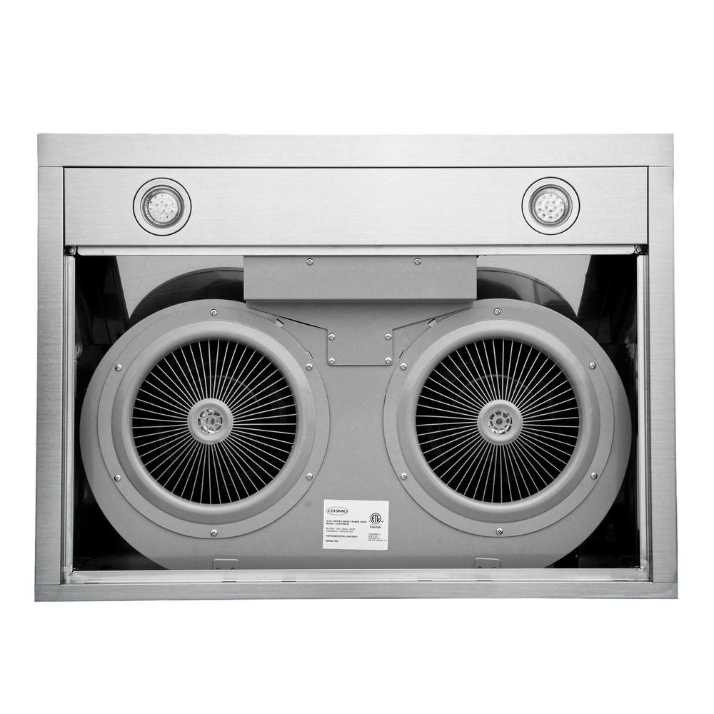 Cosmo COS-KS6U30 30 in. Haven Collection 500 CFM Ducted Under Cabinet Range Hood, Touch Controls, LED Lights, Stainless Steel5
