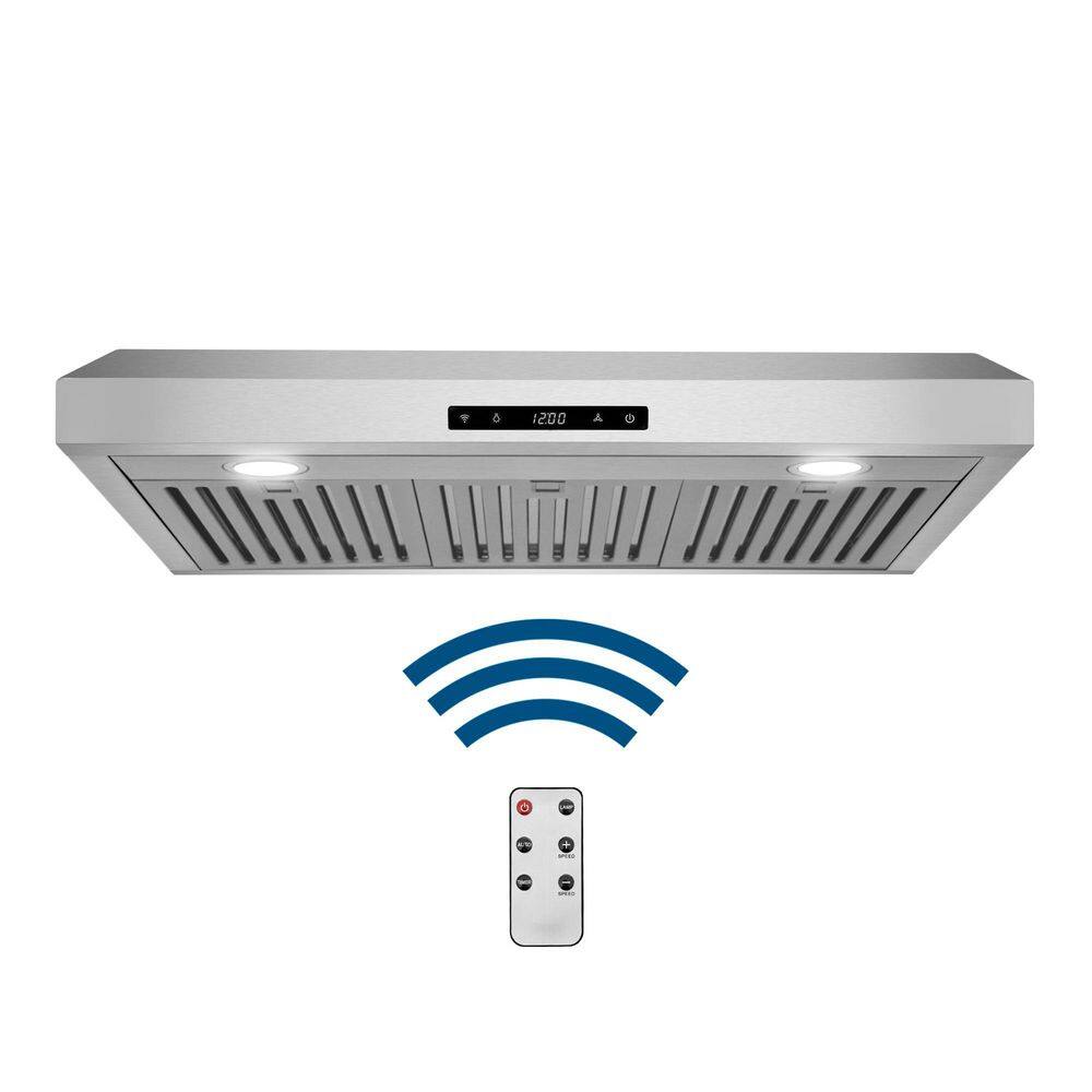 Cosmo COS-KS6U30 30 in. Haven Collection 500 CFM Ducted Under Cabinet Range Hood, Touch Controls, LED Lights, Stainless Steel6