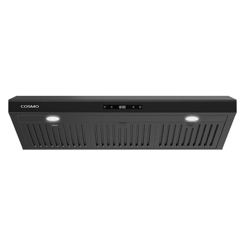 Cosmo COS-KS6U36-BK 36 in. Haven Collection 500 CFM Ducted Under Cabinet Range Hood, Touch Controls, LED Lights in Matte Black Cosmo COS-KS6U36-BK 36 in. Haven Collection 500 CFM Ducted Under Cabinet Range Hood, Touch Controls, LED Lights in Matte Black