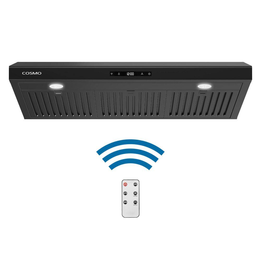 Cosmo COS-KS6U36-BK 36 in. Haven Collection 500 CFM Ducted Under Cabinet Range Hood, Touch Controls, LED Lights in Matte Black8