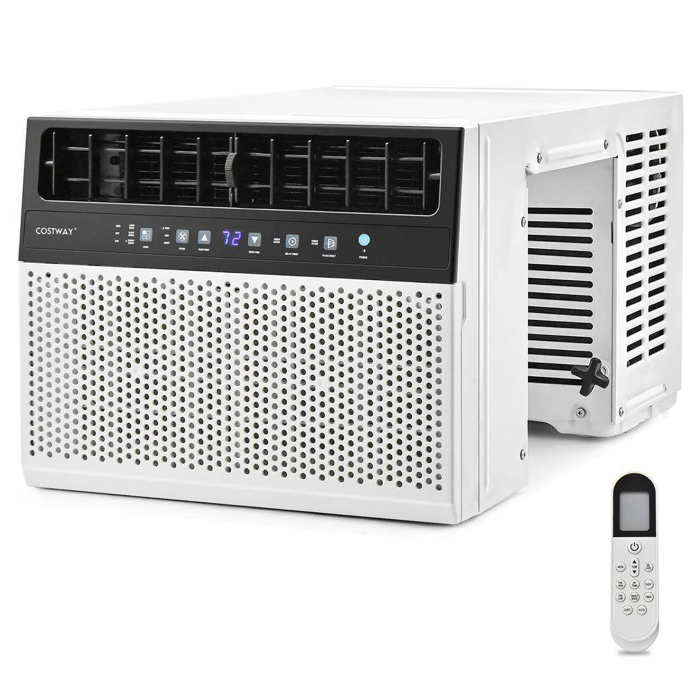 Costway N4-AH-10NWR1U1-IT 6,300 BTU 115V Through the Wall AC Window Air Conditioner Cools 250 sq. ft. with Remote Control and LED Panel in White2