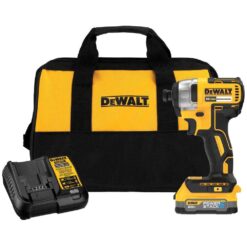 DEWALT DCF787E1 20V MAX Lithium-Ion Brushless Cordless 1/4 in. Impact Driver Kit with 1.7 Ah Battery and Charger