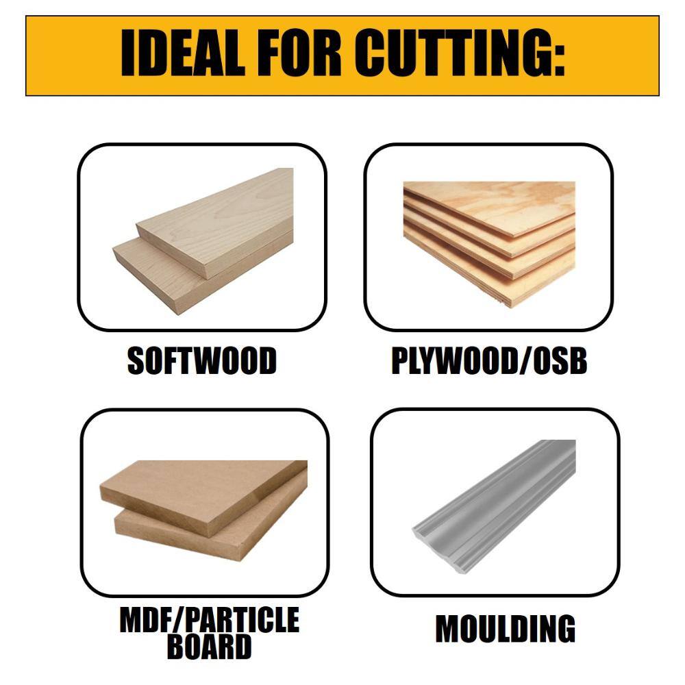 DEWALT DWAFV31260 FLEXVOLT 12 in. 60-Teeth Carbide-Tipped Miter Saw Blade1