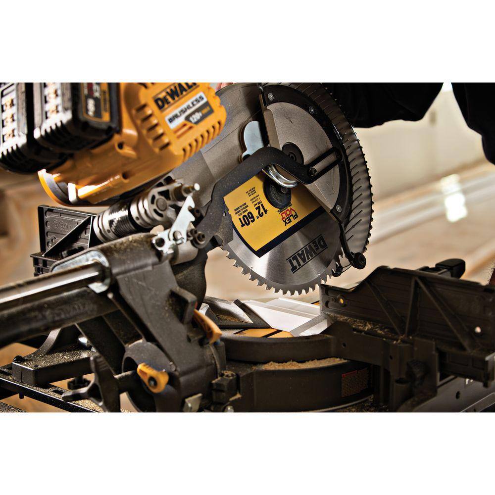 DEWALT DWAFV31260 FLEXVOLT 12 in. 60-Teeth Carbide-Tipped Miter Saw Blade11