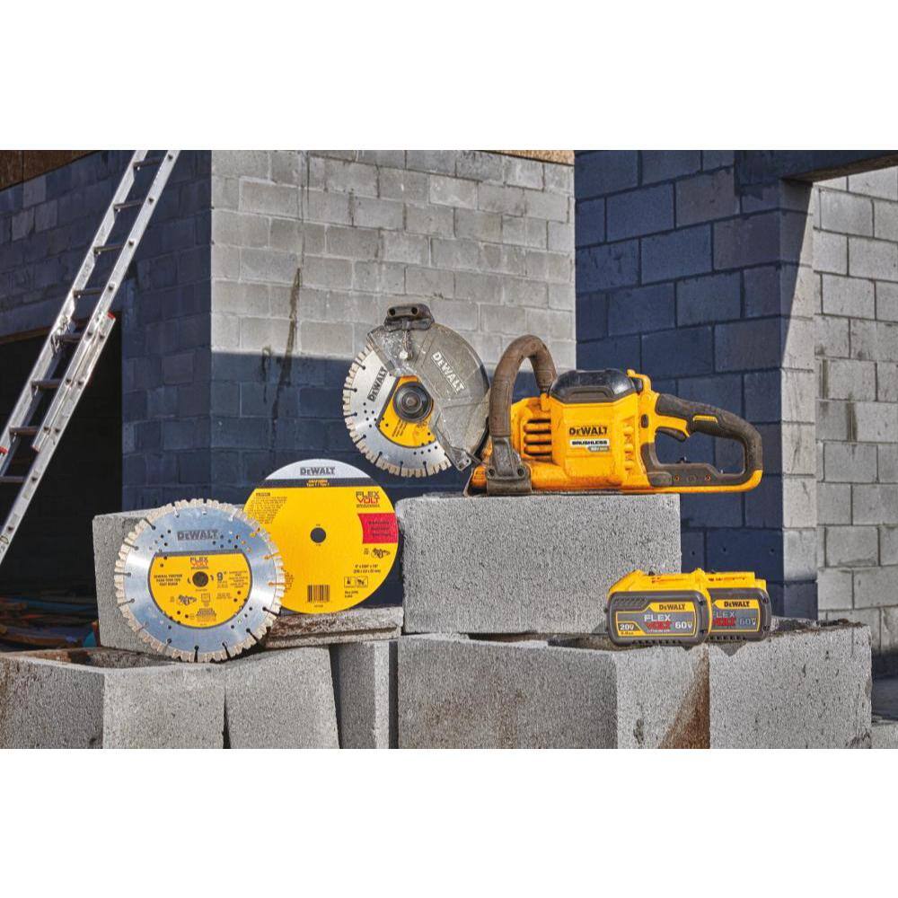 DEWALT DWAFV8900 Flexvolt 9 in. Diamond Concrete Cutting Cut-Off Saw Blade2
