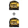 DEWALT DWHT35625SX2 25 ft. Tape Measure with LED Light (2-Pack)