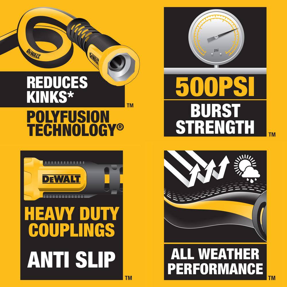 DEWALT DXMH3285 5 8 in. Dia x 50 ft. Professional Grade Heavy-Duty Water Hose6