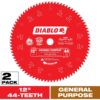 DIABLO D124444VP 12 in. x 44-Tooth General Purpose Circular Saw Blade Value Pack (2-Pack)