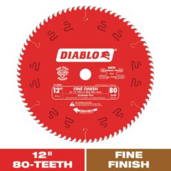 DIABLO D1280X 12in. x 80-Tooth Fine Finish Saw Blade for Wood
