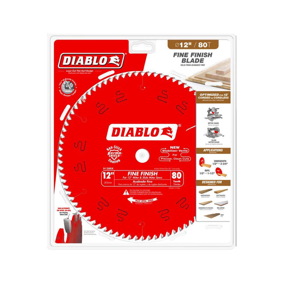DIABLO D1280X 12in. x 80-Tooth Fine Finish Saw Blade for Wood4