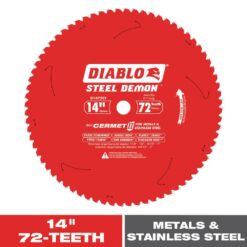 DIABLO D1472CF 14in. x 72-Tooth Steel Demon Cermet II Circular Saw Blade for Medium Metal