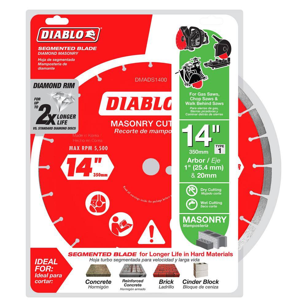 DIABLO DMADS1400 14 in. Diamond Segmented Cut-Off Discs for Masonry3