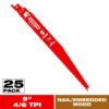 DIABLO DS0912BW25 9 in. 8/14 TPI Bi-Metal Reciprocating Saw Blades for General Purpose Cuts (25-Pack)