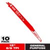 DIABLO DS1209CGP10 12 in. 6/9 TPI Demo Demon Carbide Tipped Reciprocating Saw Blades for General Purpose Cuts (10-Pack)