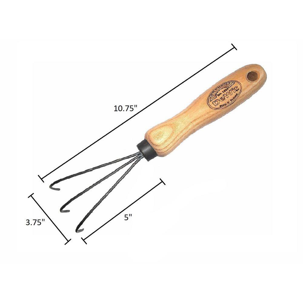 DeWit 31-3055 7 in. Handle 3 Tine Spring Cultivator1