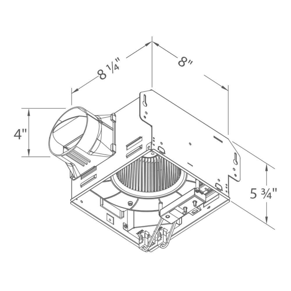 Delta Breez GBR100H GreenBuilder Series 100 CFM Wall or Ceiling Bathroom Exhaust Fan with Adjustable Humidity Sensor, ENERGY STAR2