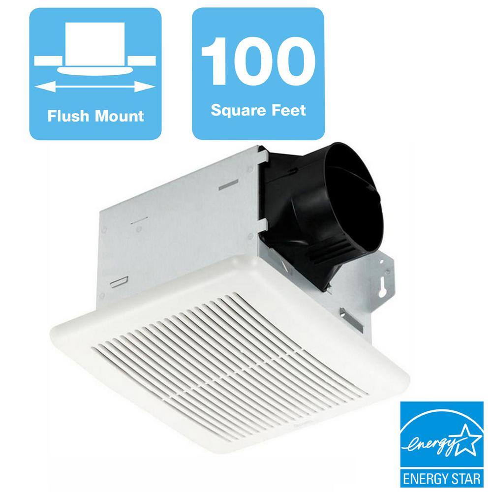 Delta Breez ITG100 Integrity Series 100 CFM Wall or Ceiling Bathroom Exhaust Fan, Energy Star1