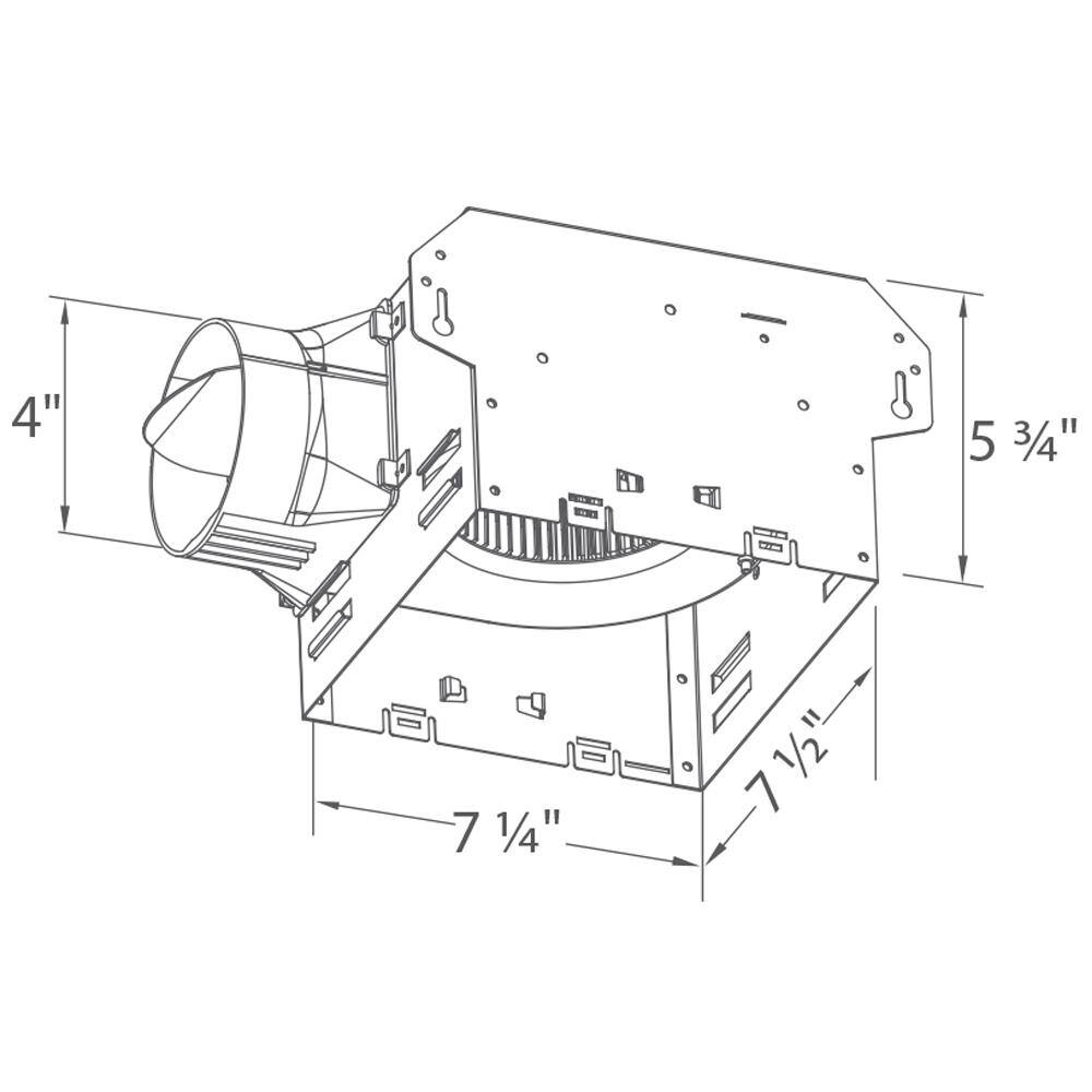 Delta Breez ITG100 Integrity Series 100 CFM Wall or Ceiling Bathroom Exhaust Fan, Energy Star2