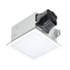 Delta Breez ITG100ELED 100 CFM Integrity Bathroom Exhaust Fan with Edge-Lit Dimmable LED Light
