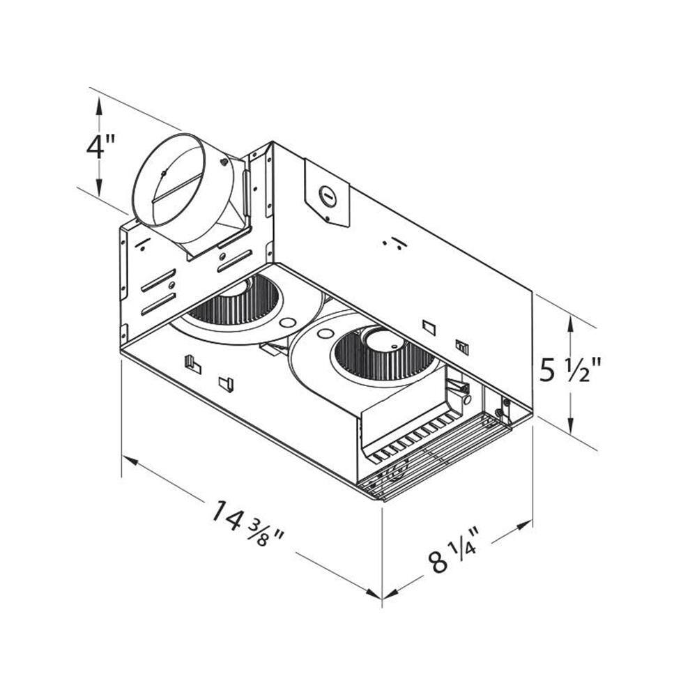 Delta Breez RAD80 Radiance Series 80 CFM Ceiling Bathroom Exhaust Fan with Heater6