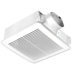 Delta Breez SLM50-110-C Slim Series 50-110 CFM Wall or Ceiling Bathroom Exhaust Fan with 3-Speed Adjustable High Speed Settings, ENERGY STAR